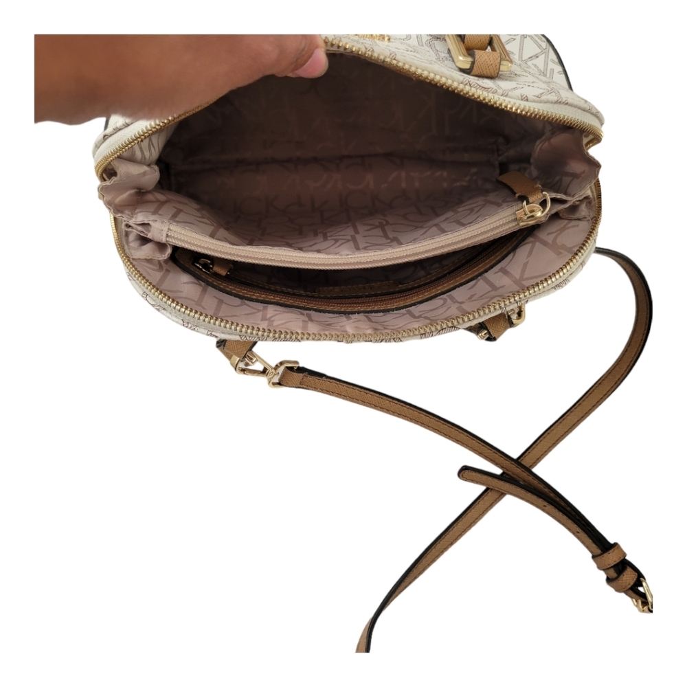 Calvin Klein Ronda Monogram Satchel handbag - Picture 7 of 8